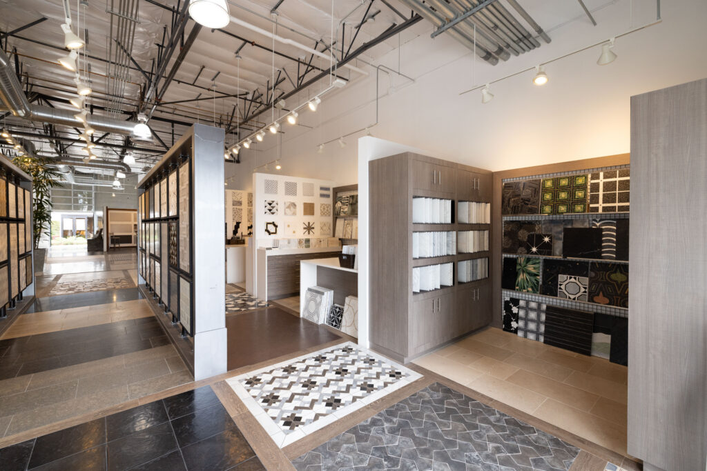 Famosa Tile showroom Costa Mesa new collections display